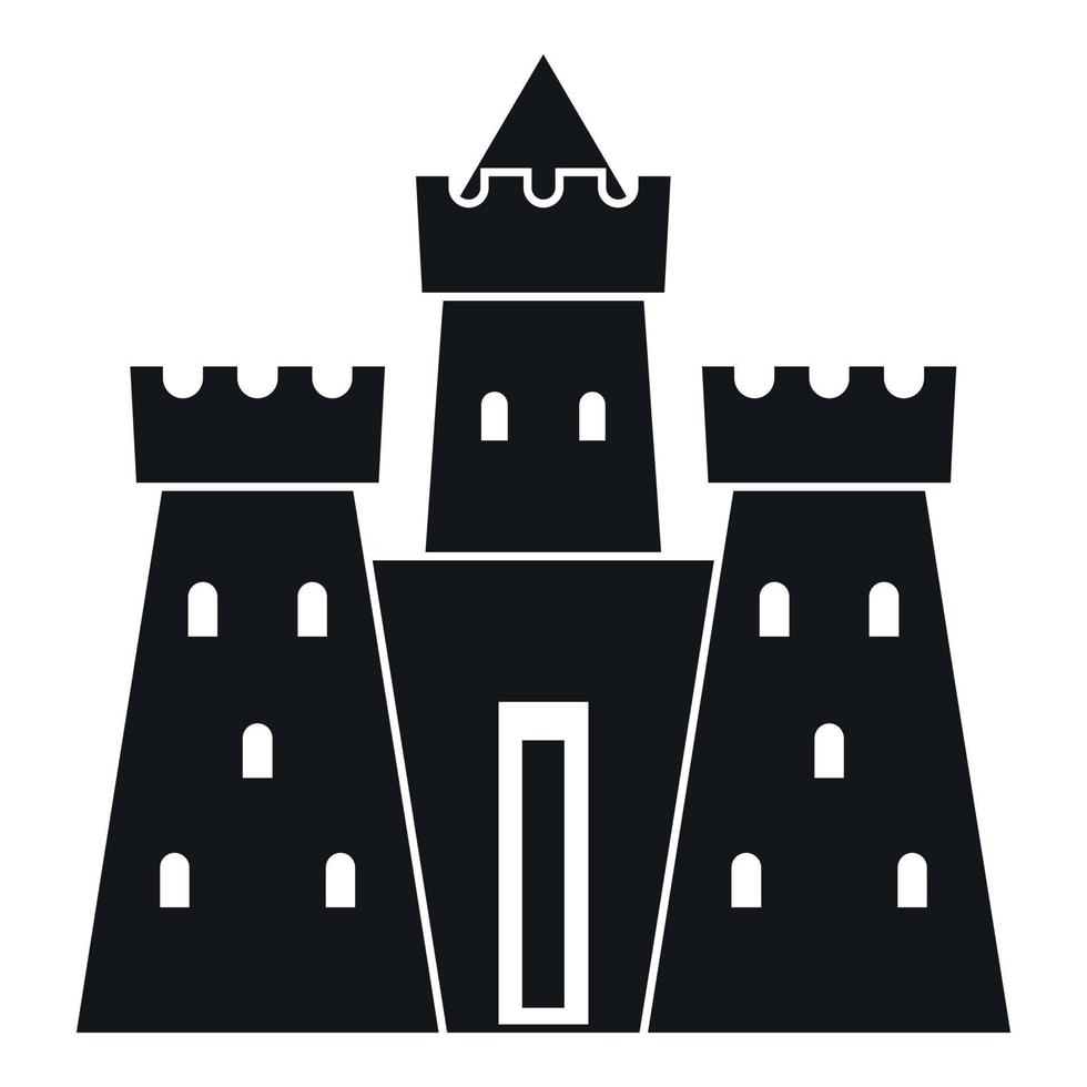 antiguo icono del palacio del castillo, estilo simple vector