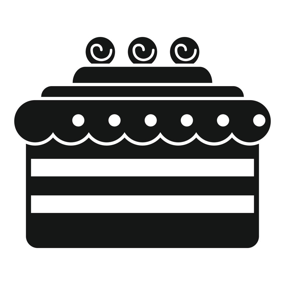 Cake food icon simple vector. Happy party vector