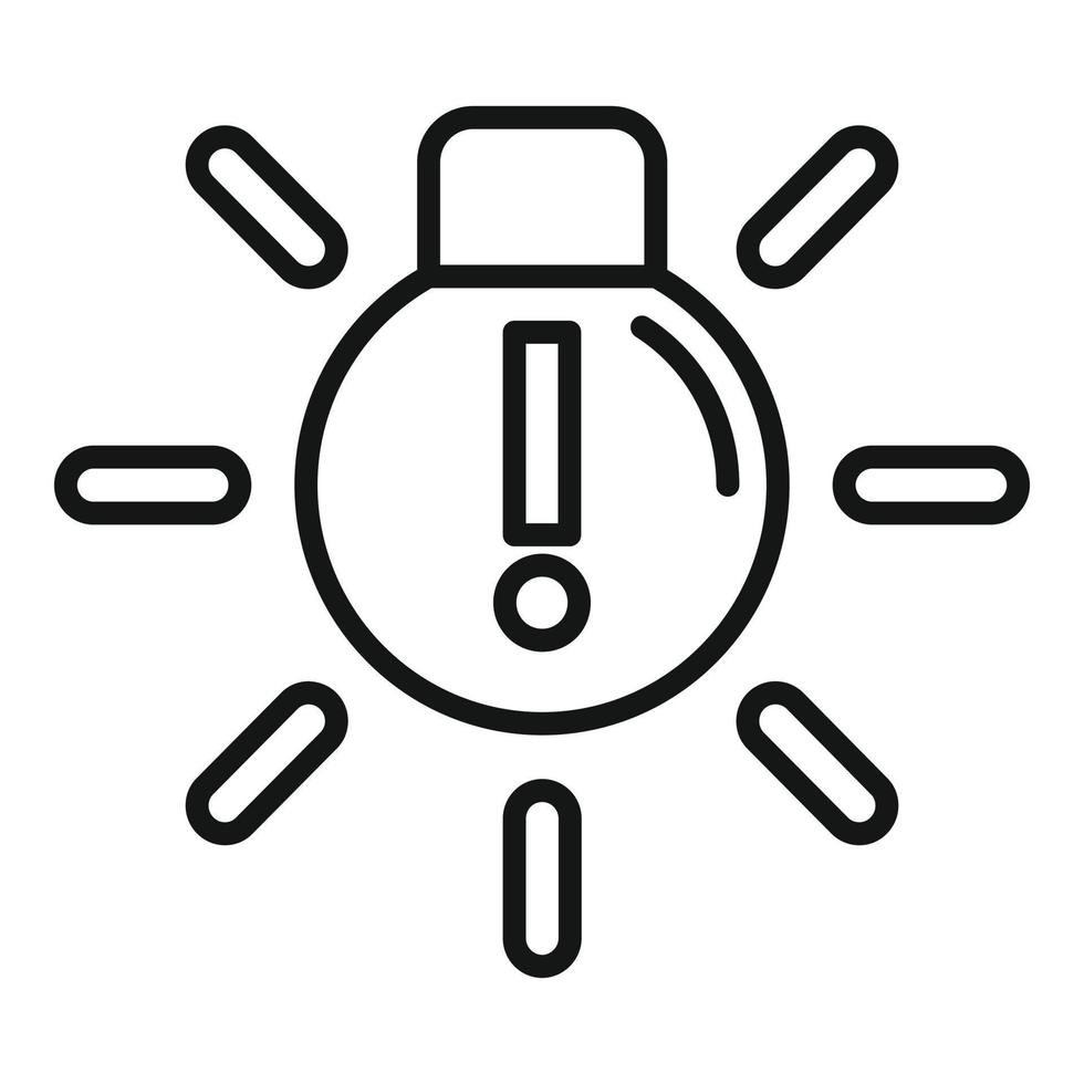 Dashboard light icon outline vector. Car engine vector