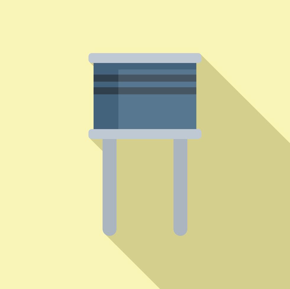 Industry resistor icon flat vector. Circuit resistance vector