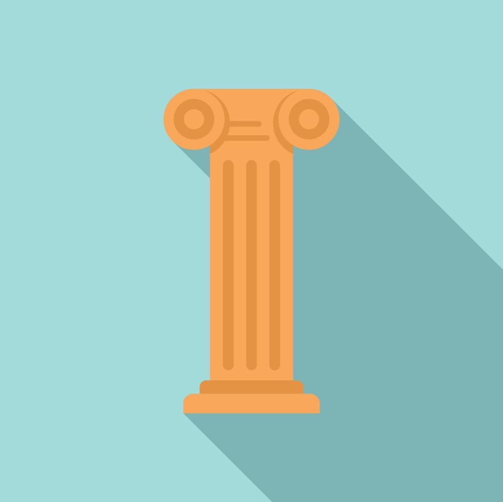 vector plano de icono de columna griega. pilar romano