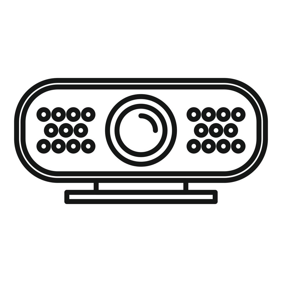 Vector de contorno de icono de cámara web de 4k. vídeo, cámara de fotos