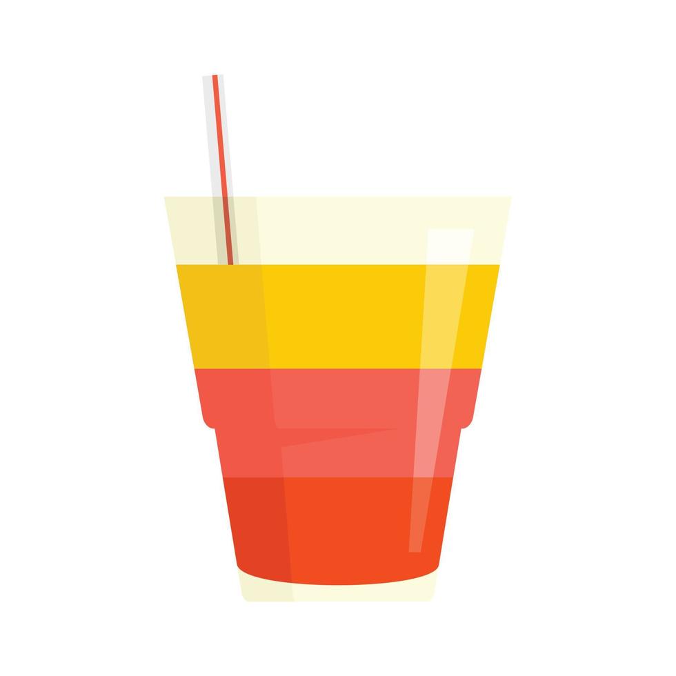 Tonic cocktail icon flat isolated vector