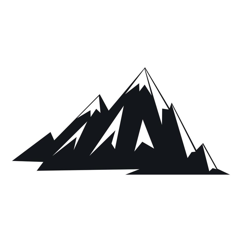 Canadian mountains icon, simple style vector