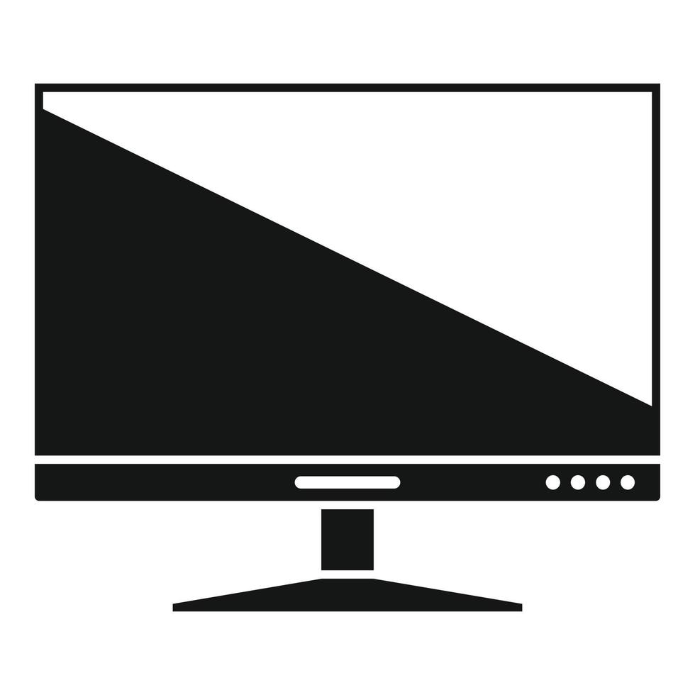 Frameless monitor icon simple vector. Computer screen vector