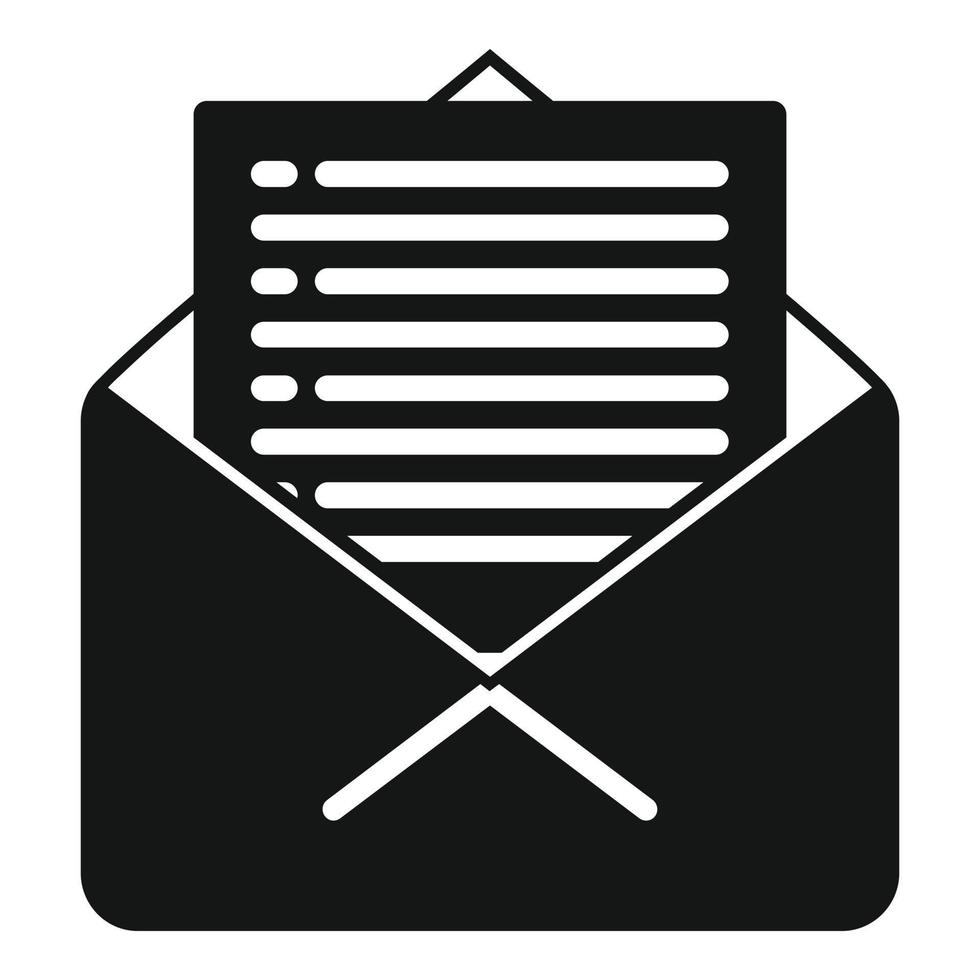 Mail report icon simple vector. Document paper vector