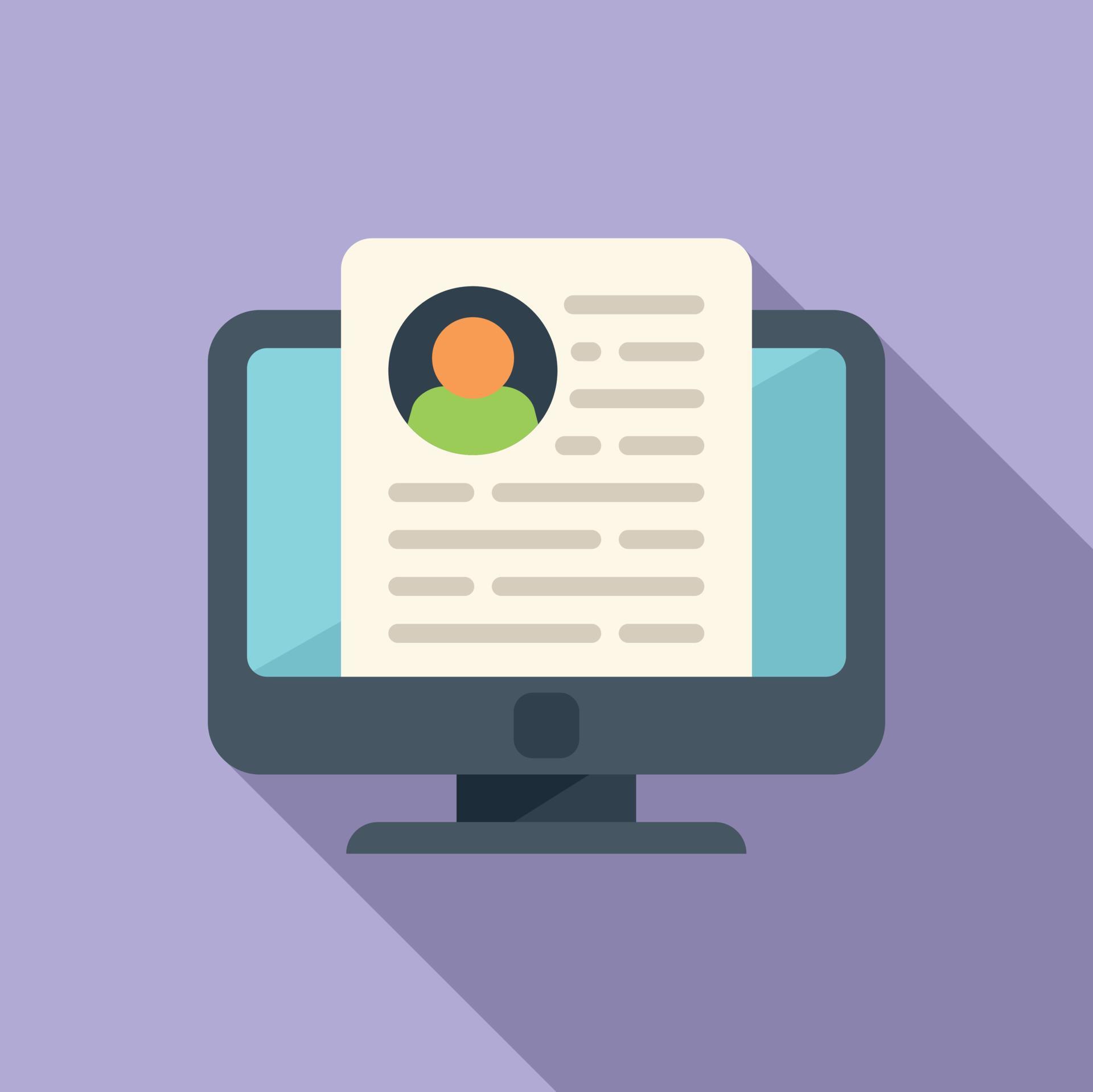 Monitor system icon flat vector. Platform database 14937808 Vector Art ...
