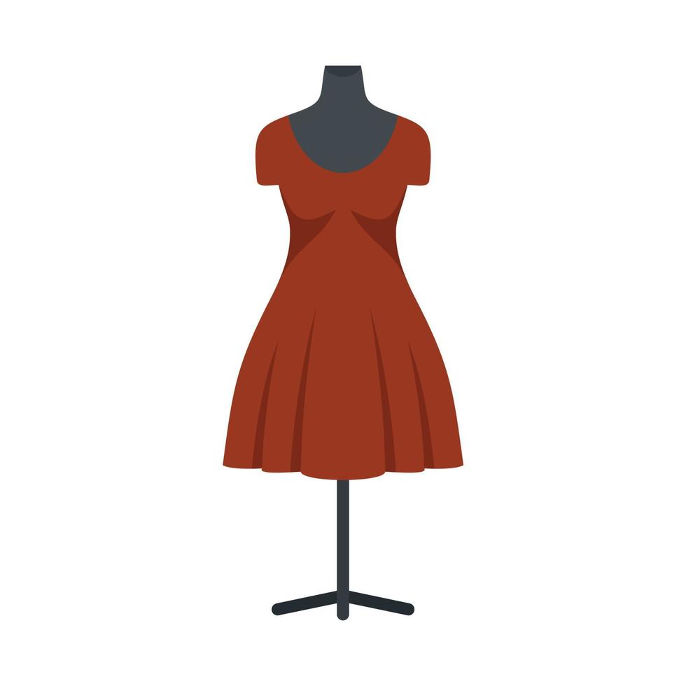 Dress mannequin icon flat isolated vector