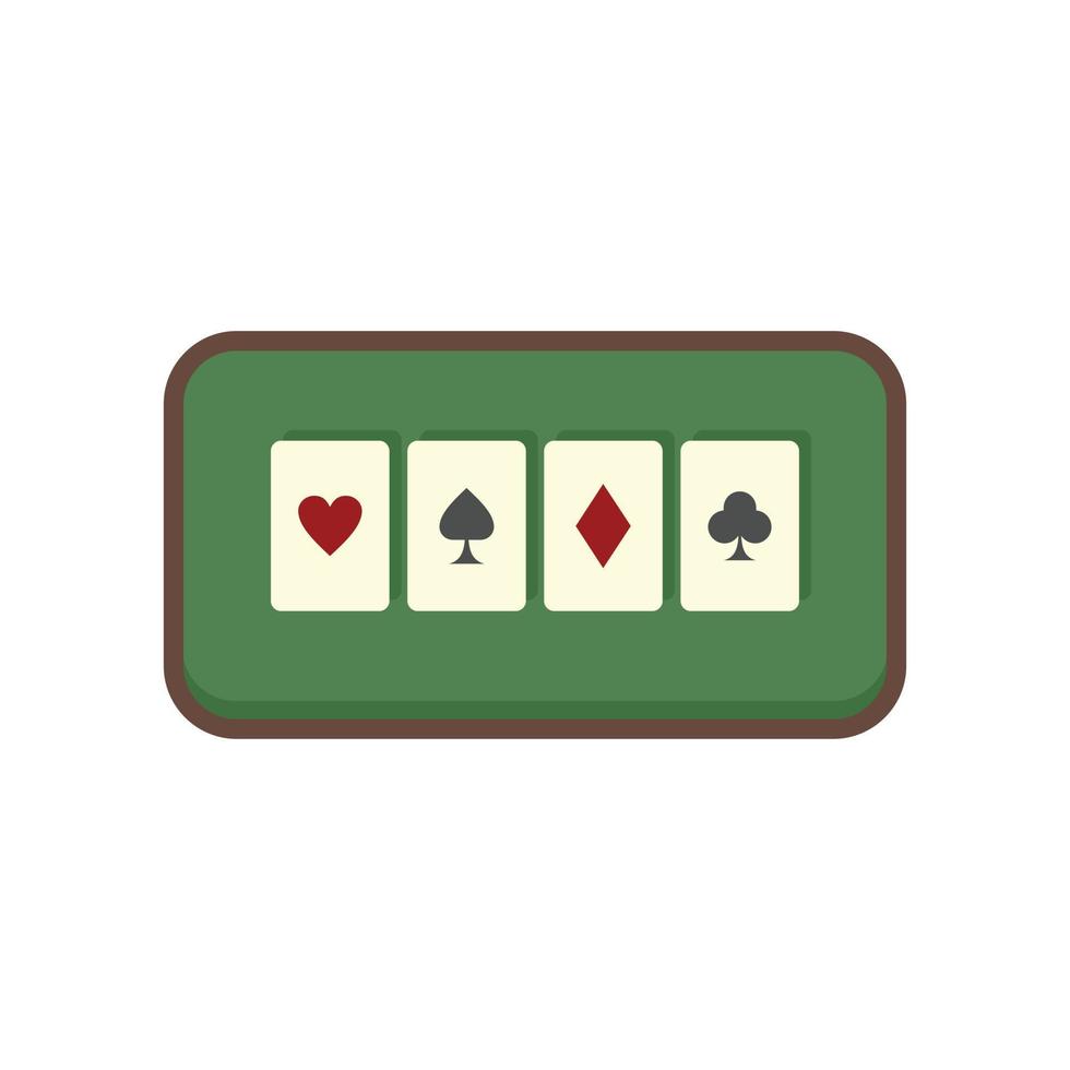 jugar a las cartas icono plano aislado vector