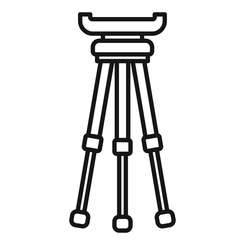 Phone tripod icon outline vector. Mobile camera stand vector