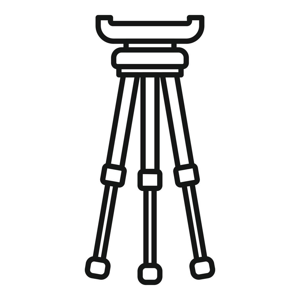 Phone tripod icon outline vector. Mobile camera stand vector