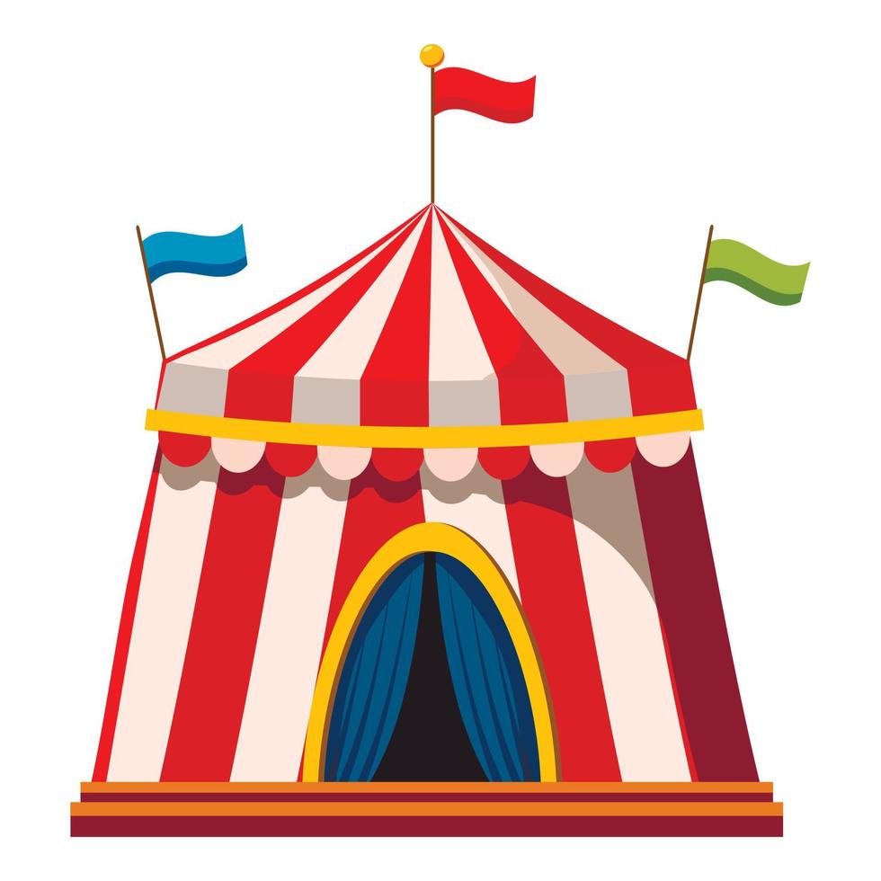 Shapito circus icon, cartoon style vector