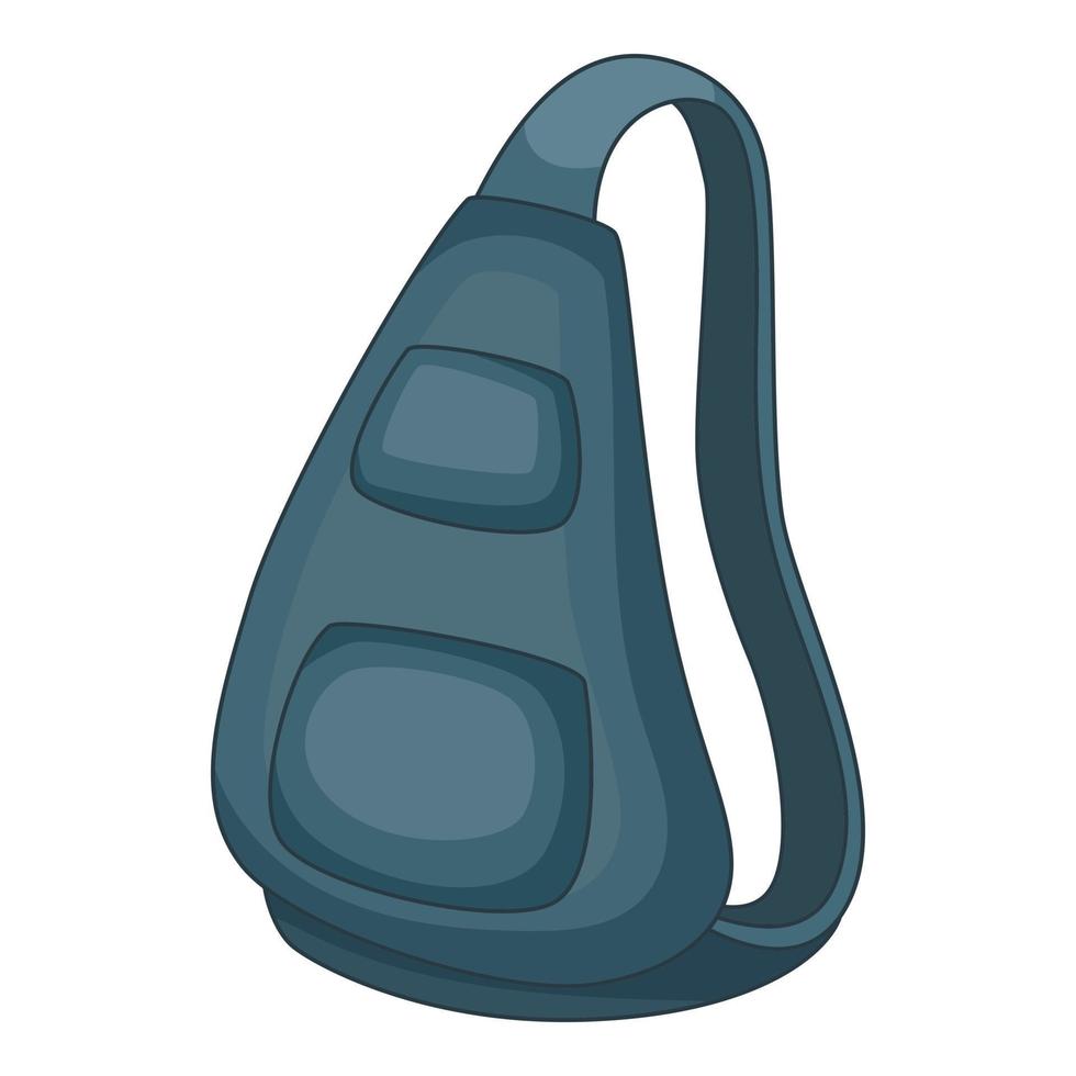 icono de mochila escolar, estilo de dibujos animados vector