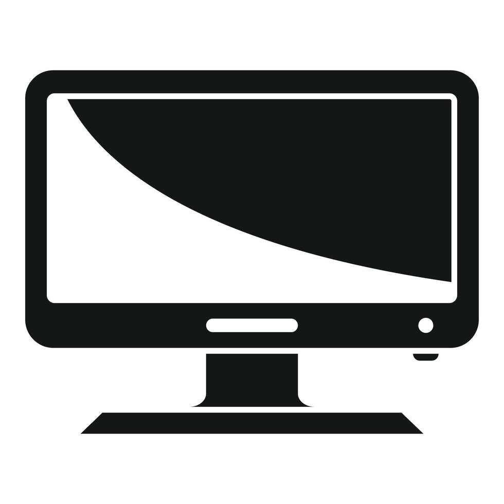 Web monitor icon simple vector. Screen computer vector