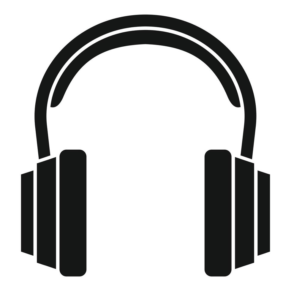 vector simple de icono de auriculares de cliente. micrófono de jugador