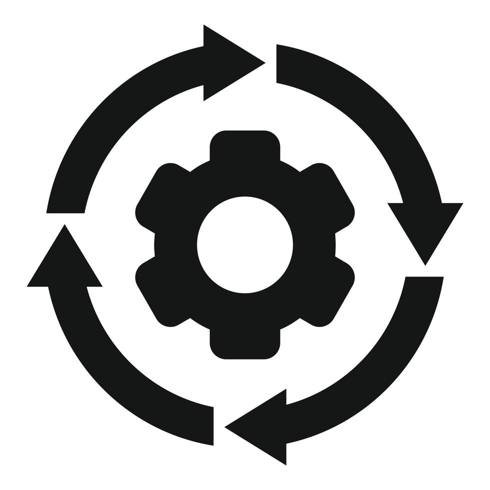 Gear wheel adapt icon simple vector. Skill business vector