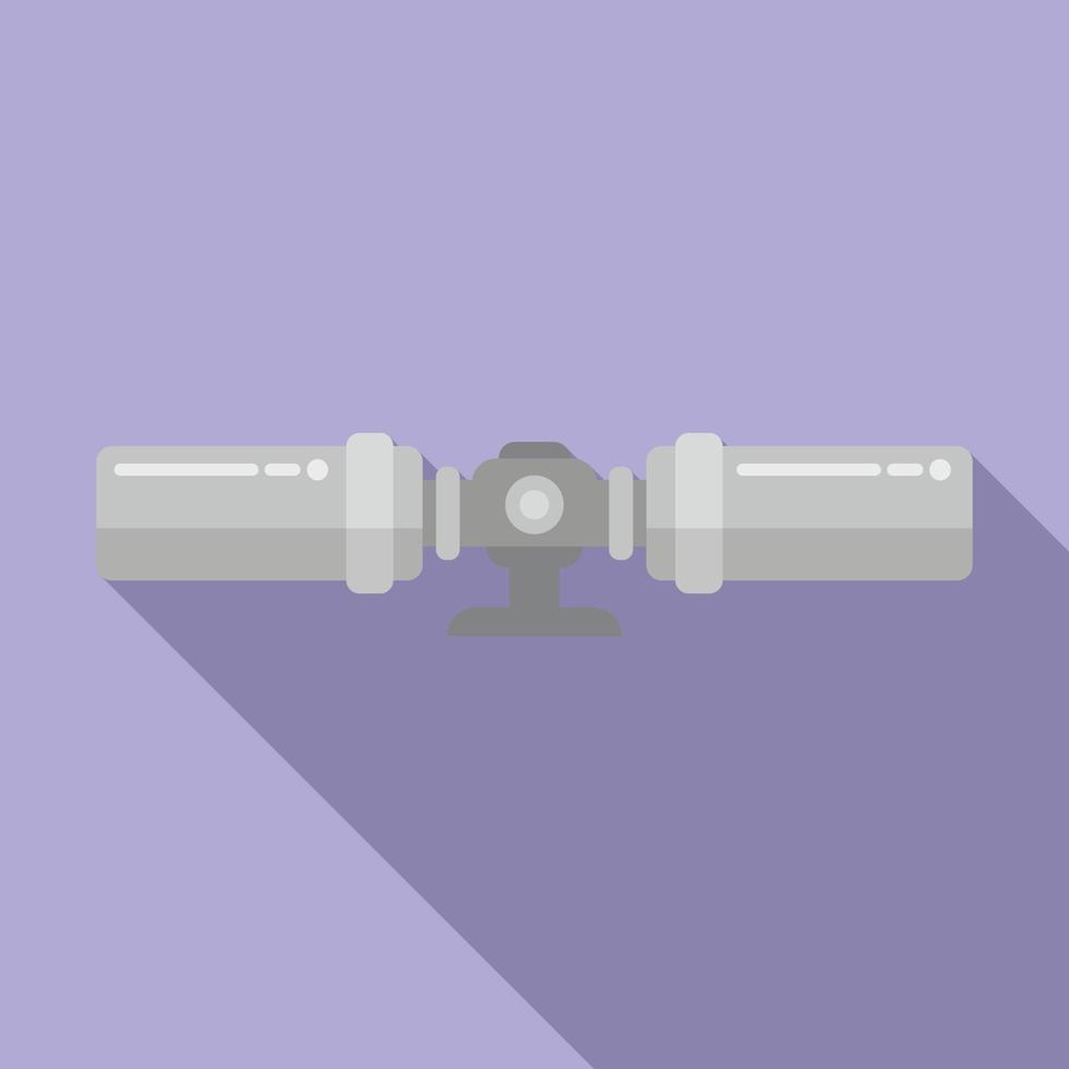 Metal scope icon flat vector. Rifle target vector