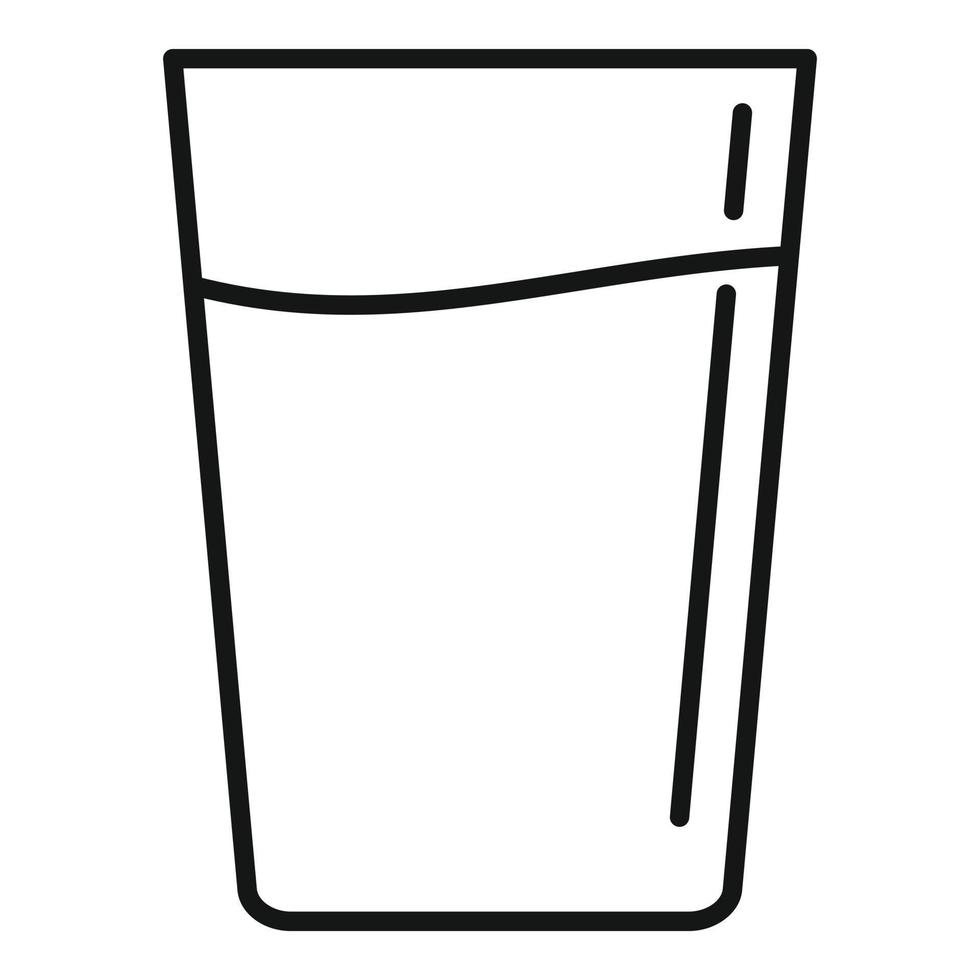 Mouthwash glass icon outline vector. Dental wash vector