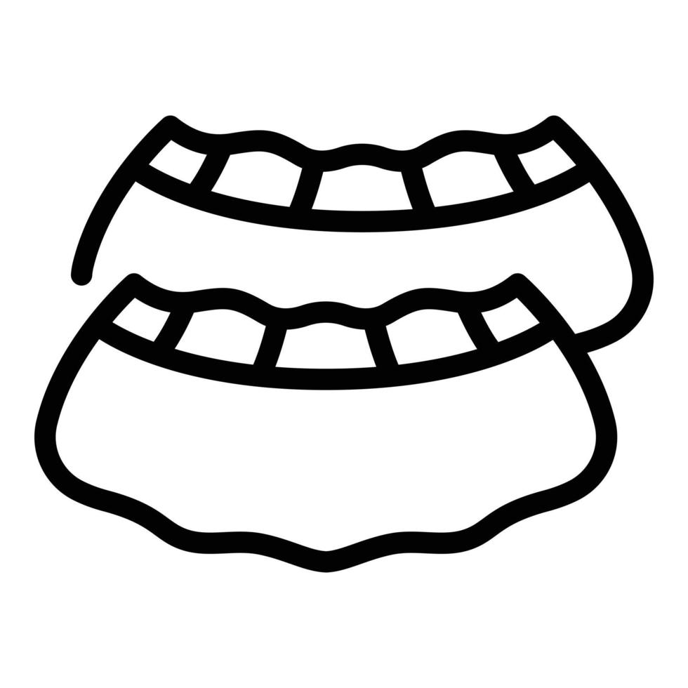 Waste cover shoe icon outline vector. Safety mask vector