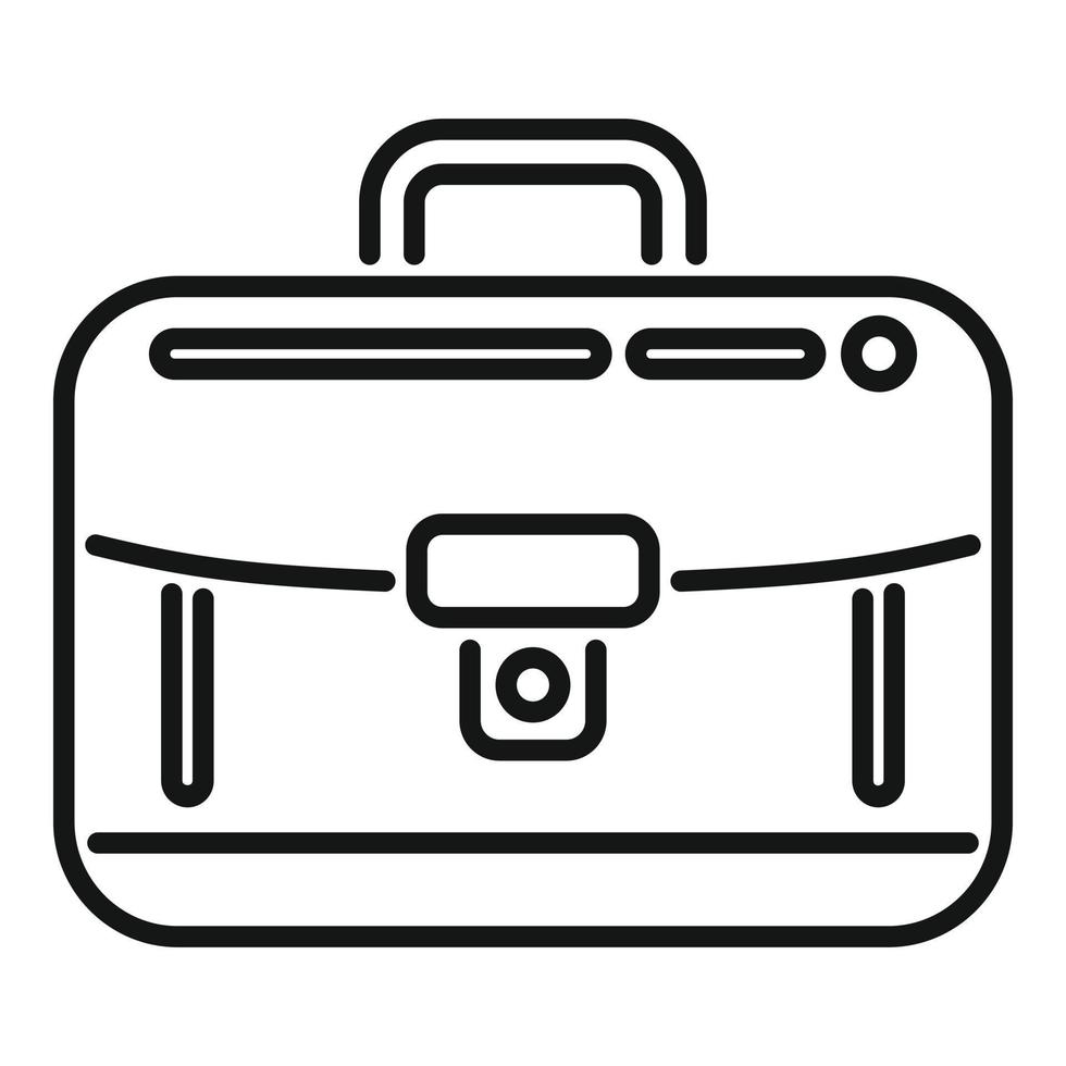 vector de contorno de icono de maletín de cliente. sistema de plataforma