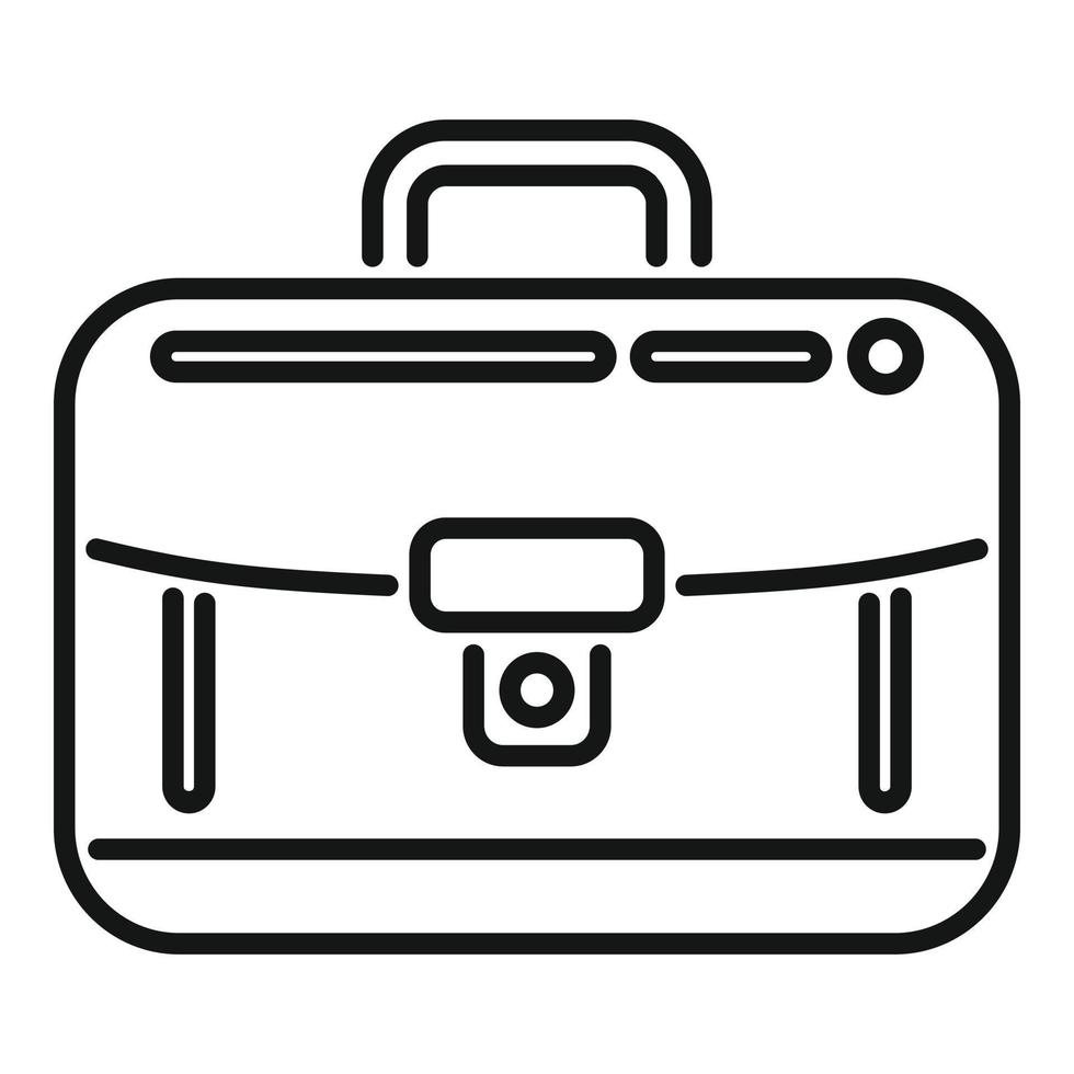 Client briefcase icon outline vector. Platform system vector