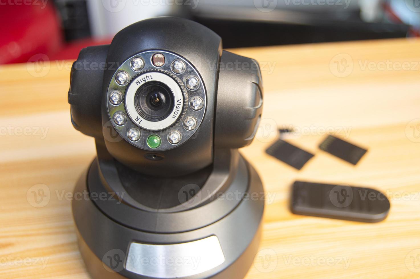 Close-up IP cameras Install IP CCTV cameras or high-tech surveillance systems. CCTV system photo