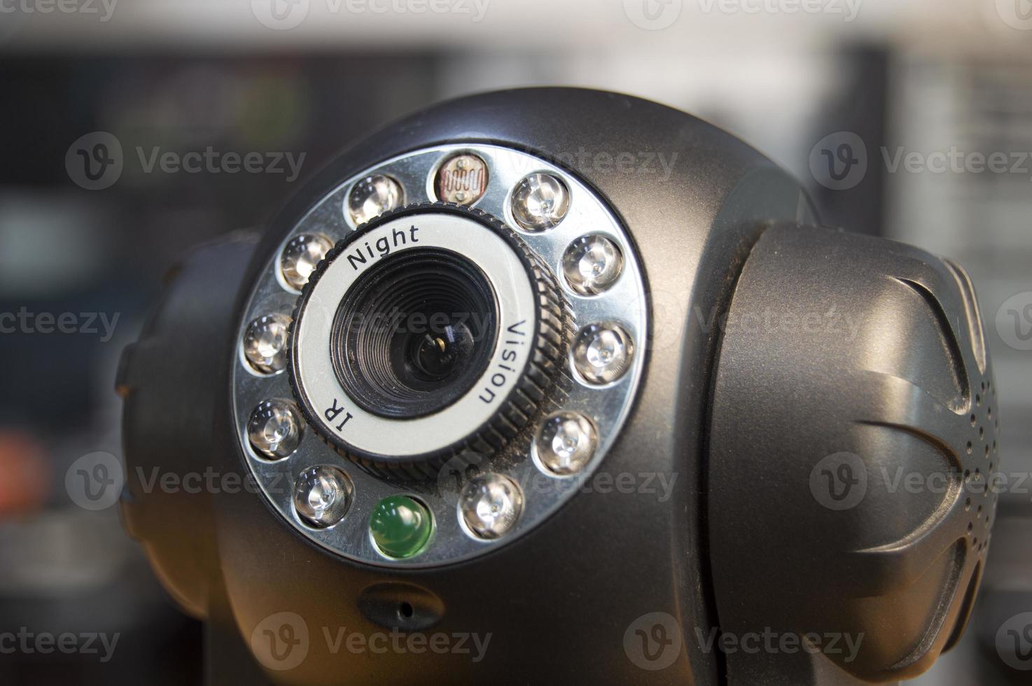 Close-up IP cameras Install IP CCTV cameras or high-tech surveillance systems. CCTV system photo