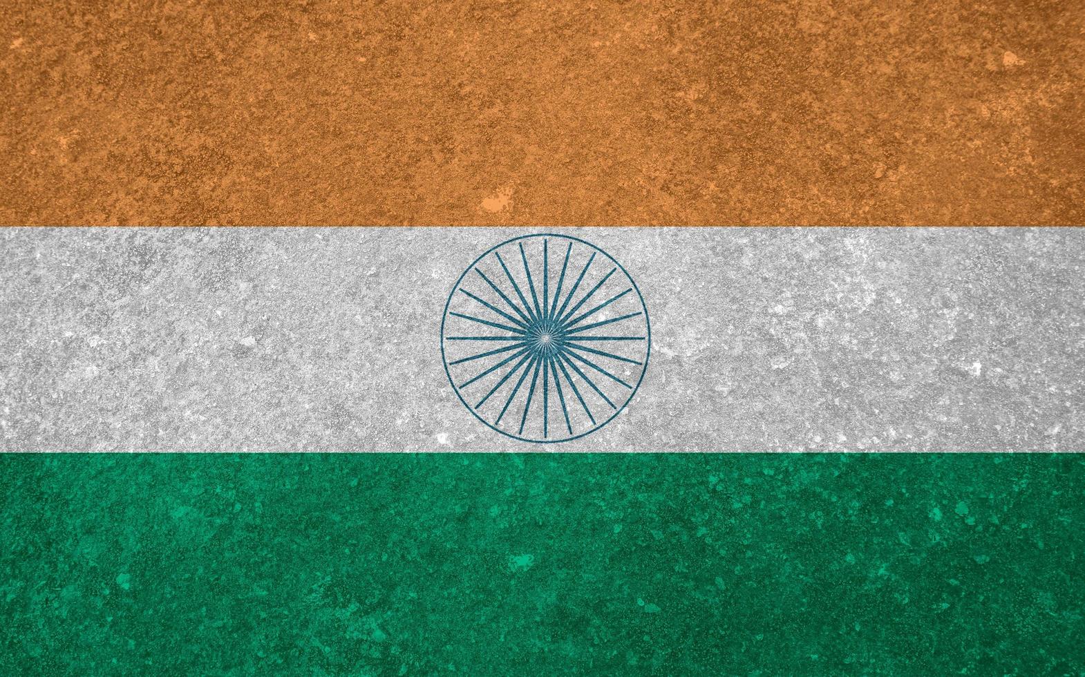 textura de la bandera india como fondo foto