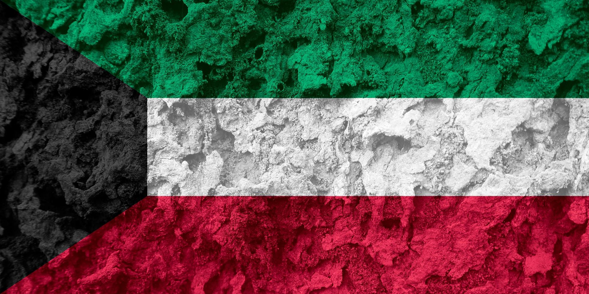 textura de la bandera de kuwait como fondo foto