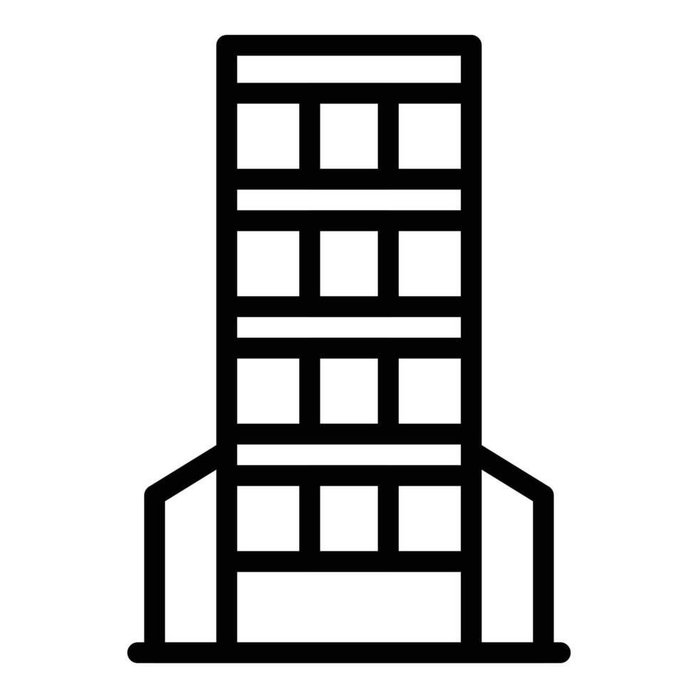 Building center icon outline vector. Modern city vector