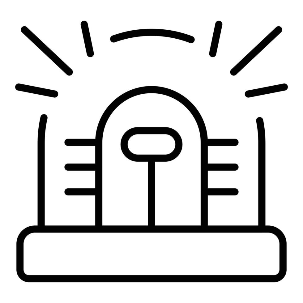 Police flasher icon outline vector. Crime jail vector