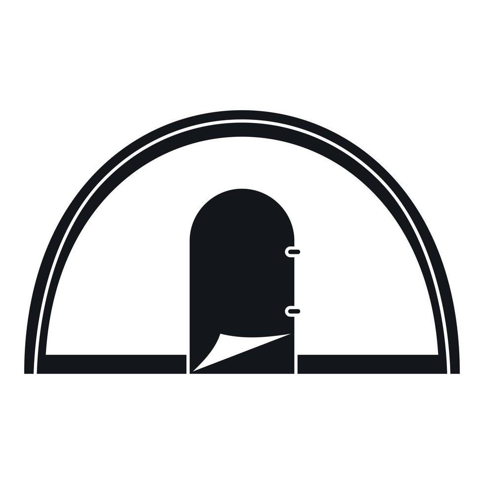 Tent icon, simple style vector