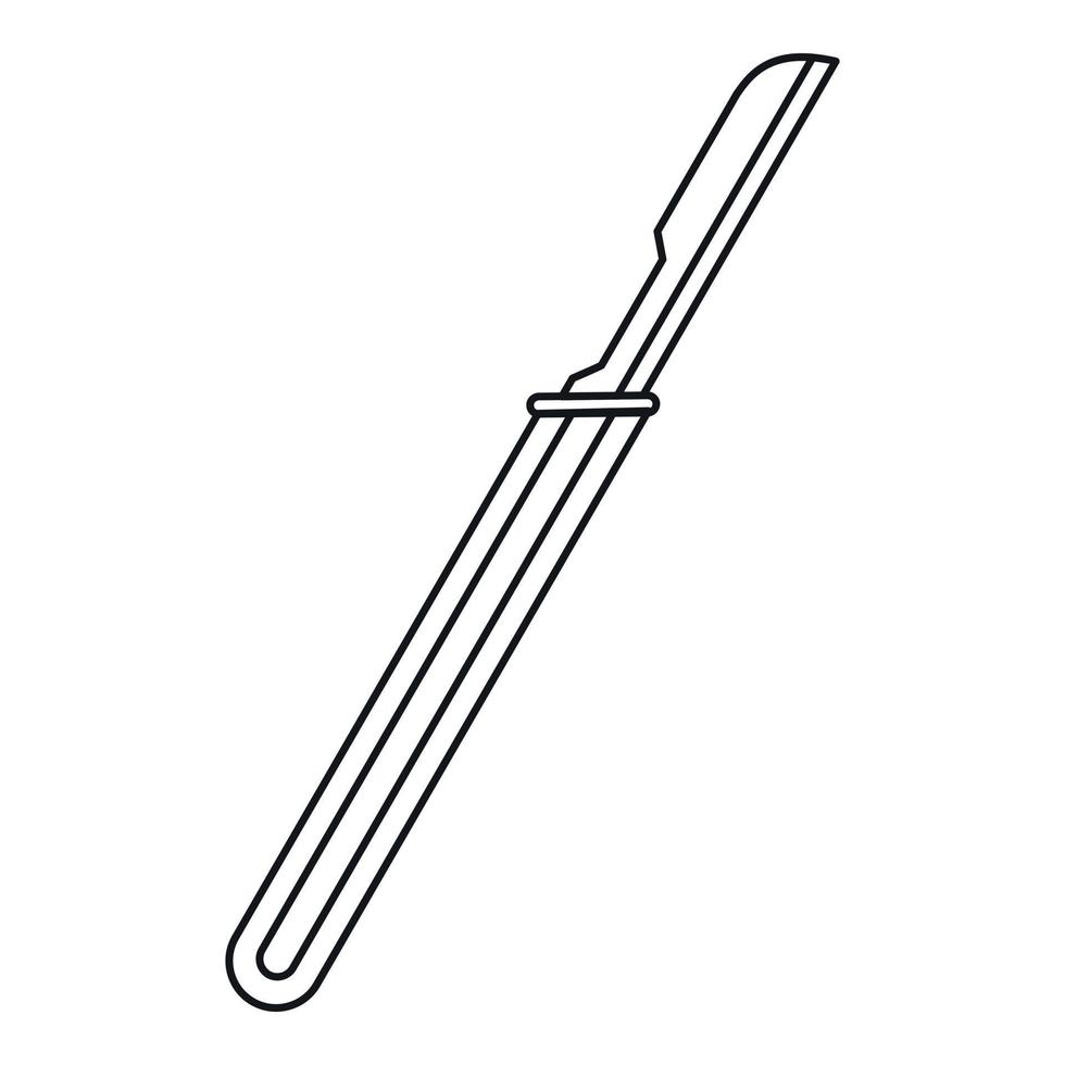 Disposable scalpel icon, outline style vector