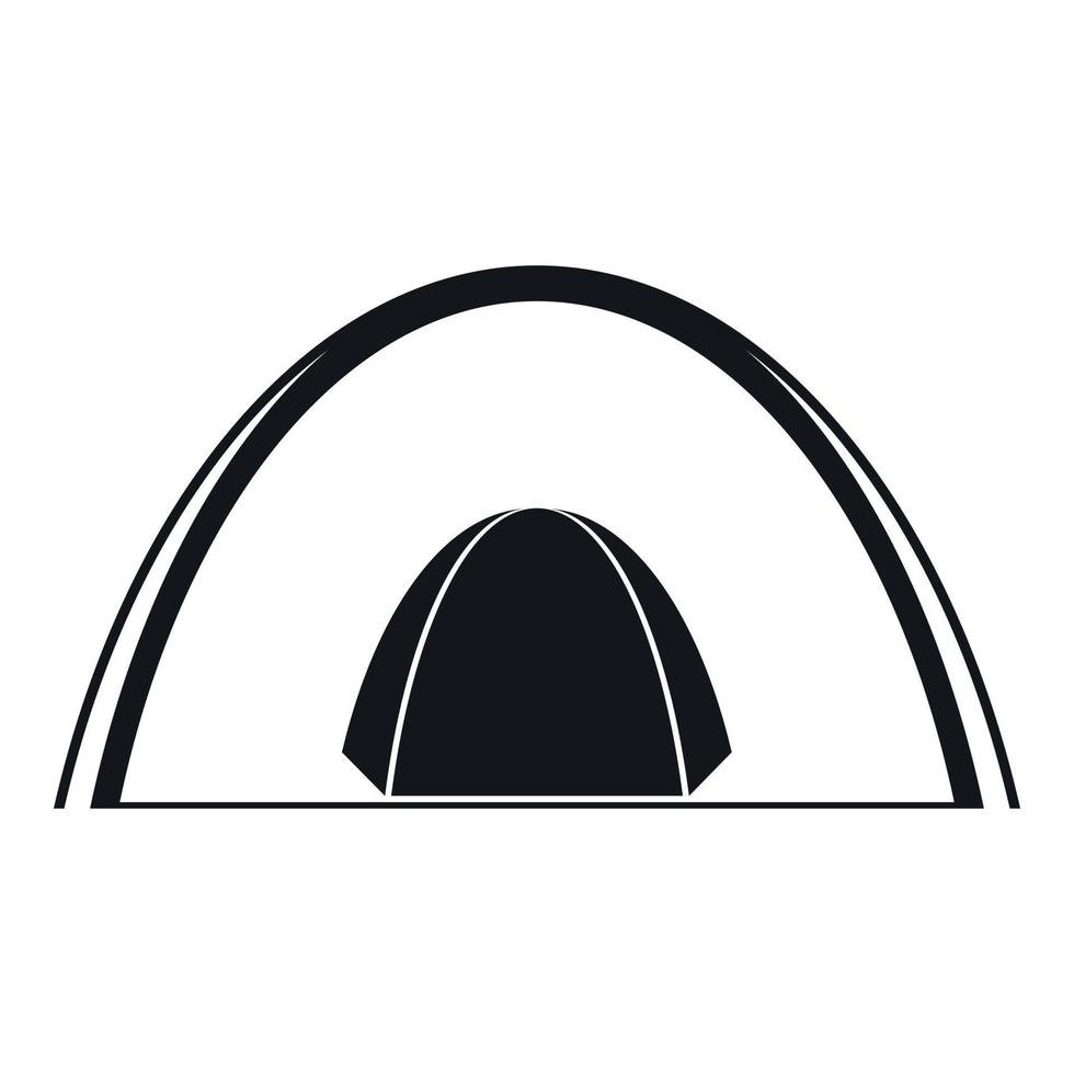 Camping dome tent icon, simple style vector