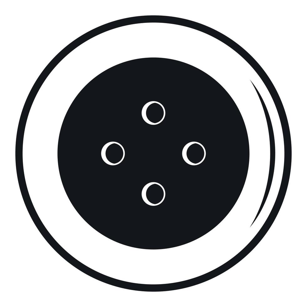 Button for clothing icon, simple style vector