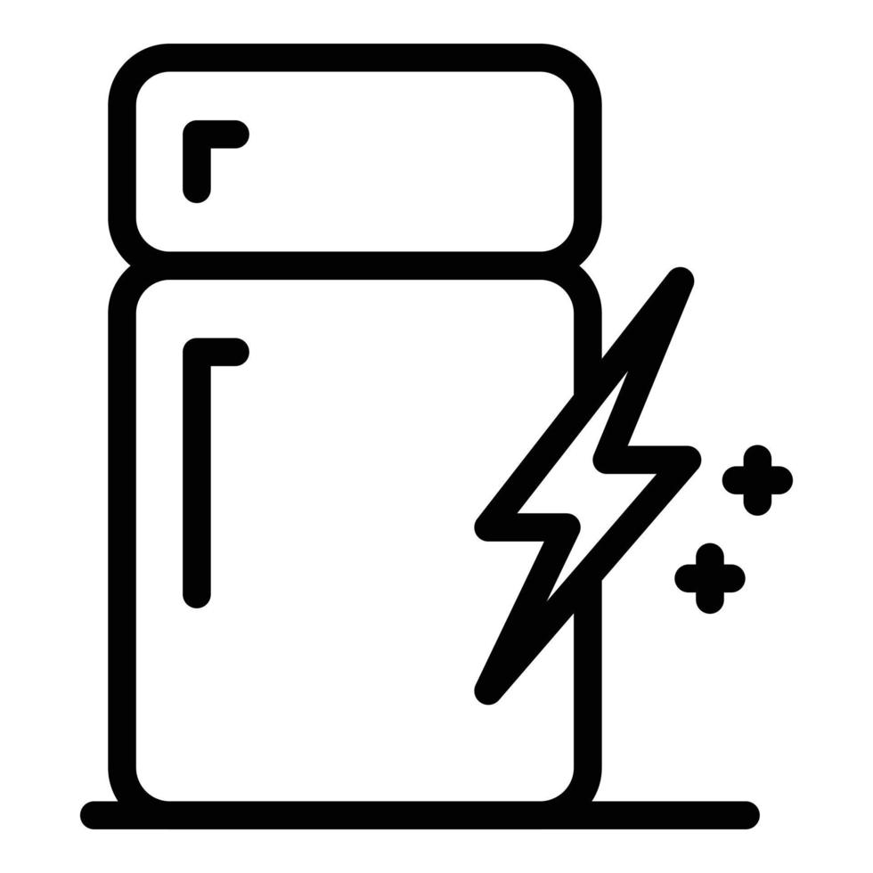 Environmentally friendly consumption fridge icon outline vector. Eco clean vector