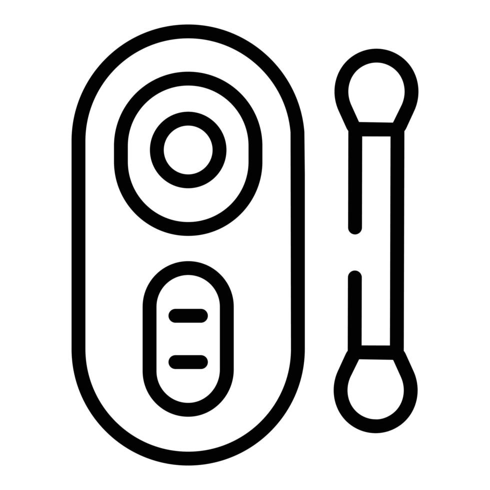 PCR test mobile icon outline vector. Corona health vector