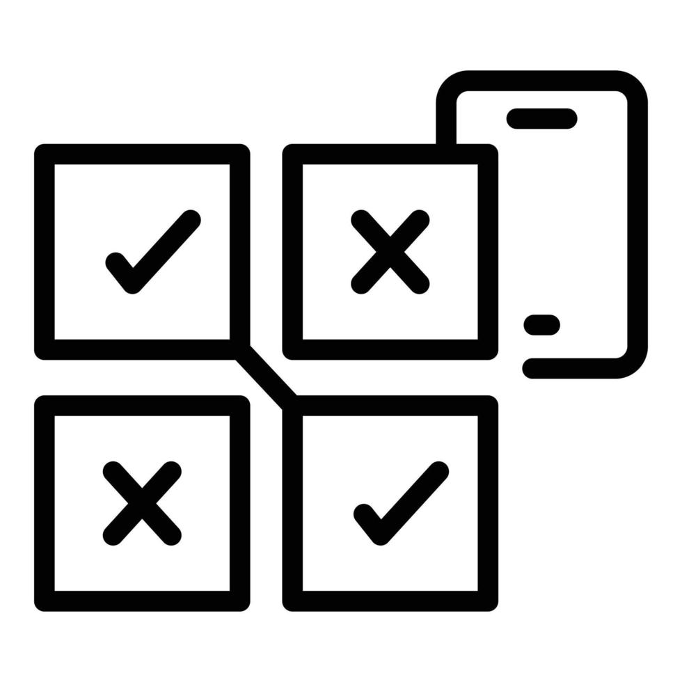 Alert choice icon outline vector. Interview survey vector