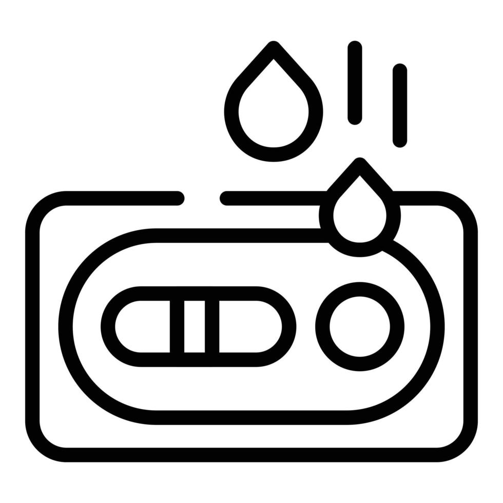 Drop pcr test icon outline vector. Corona health vector