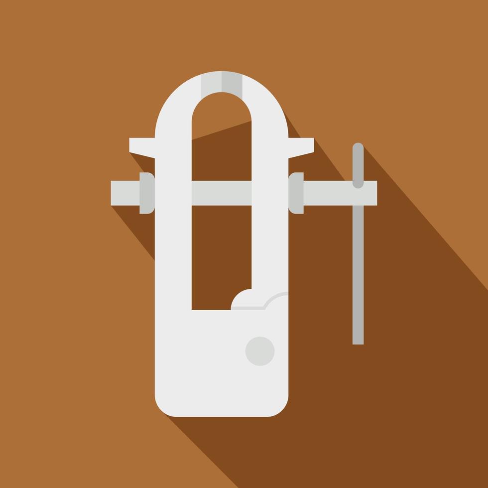 Blacksmiths vice icon, flat style vector