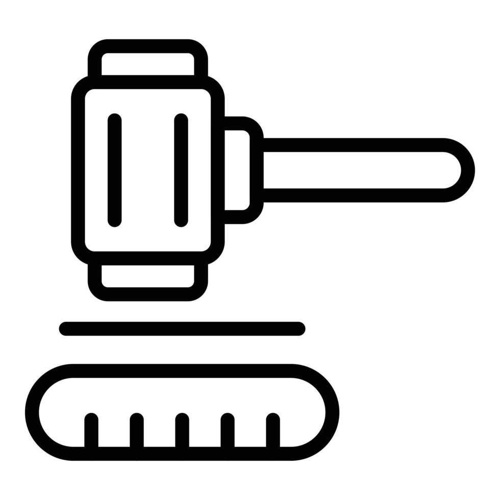 Career gavel icon outline vector. Business courage vector