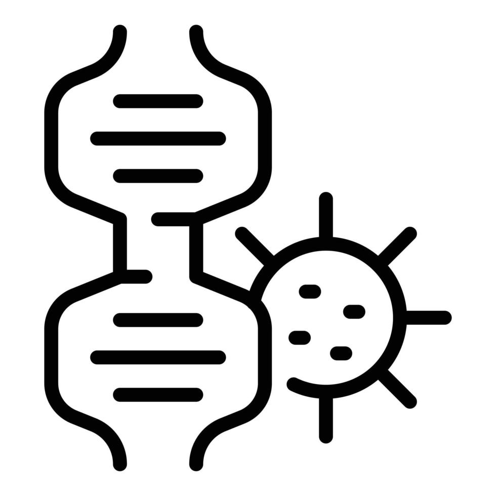 Virus protect icon outline vector. Pcr test vector