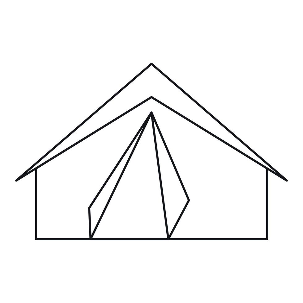 Tourist tent icon, outline style vector