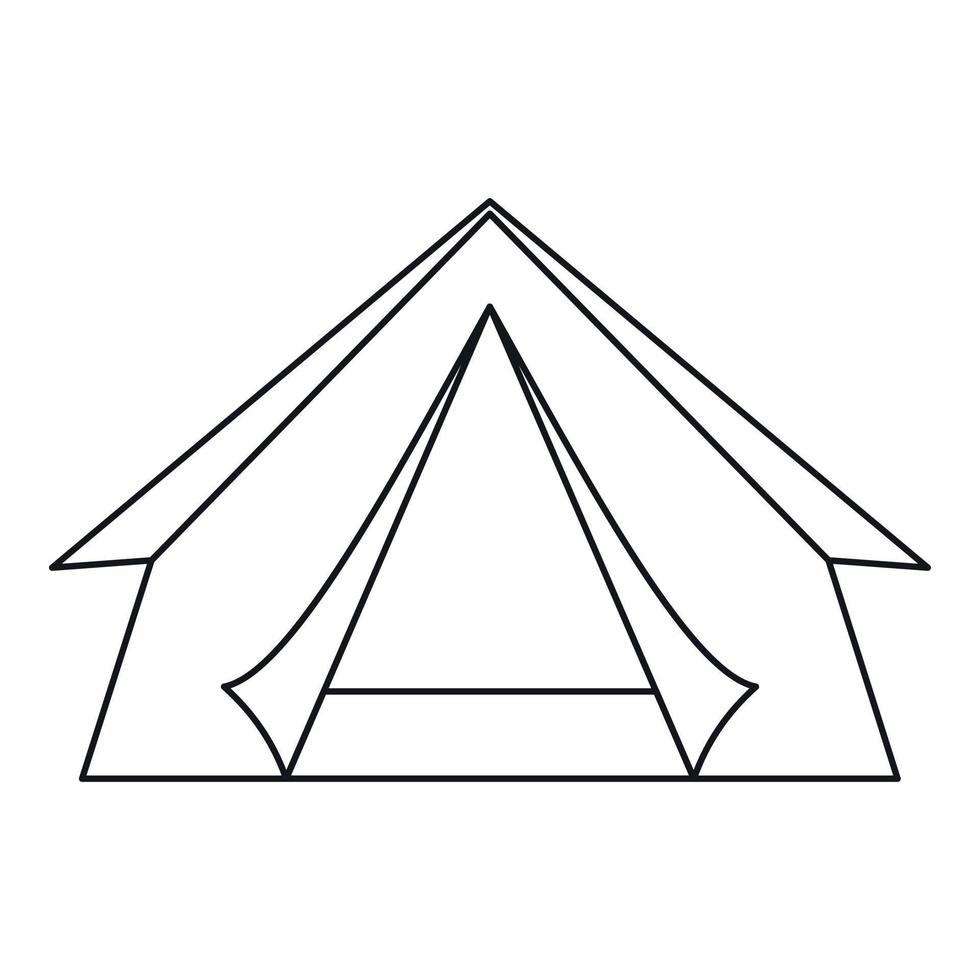 Tent icon, outline style vector