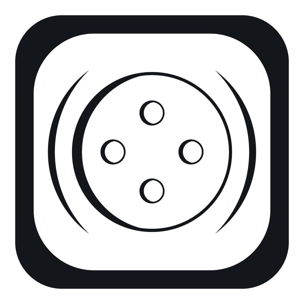 Clothing square button icon, simple style vector