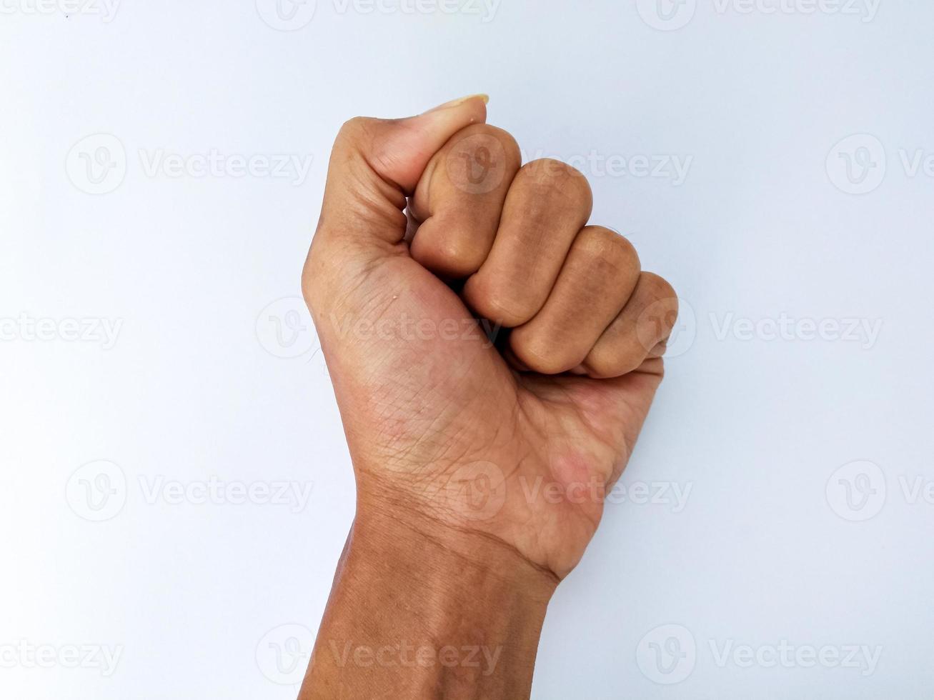 punch asian man hand photo