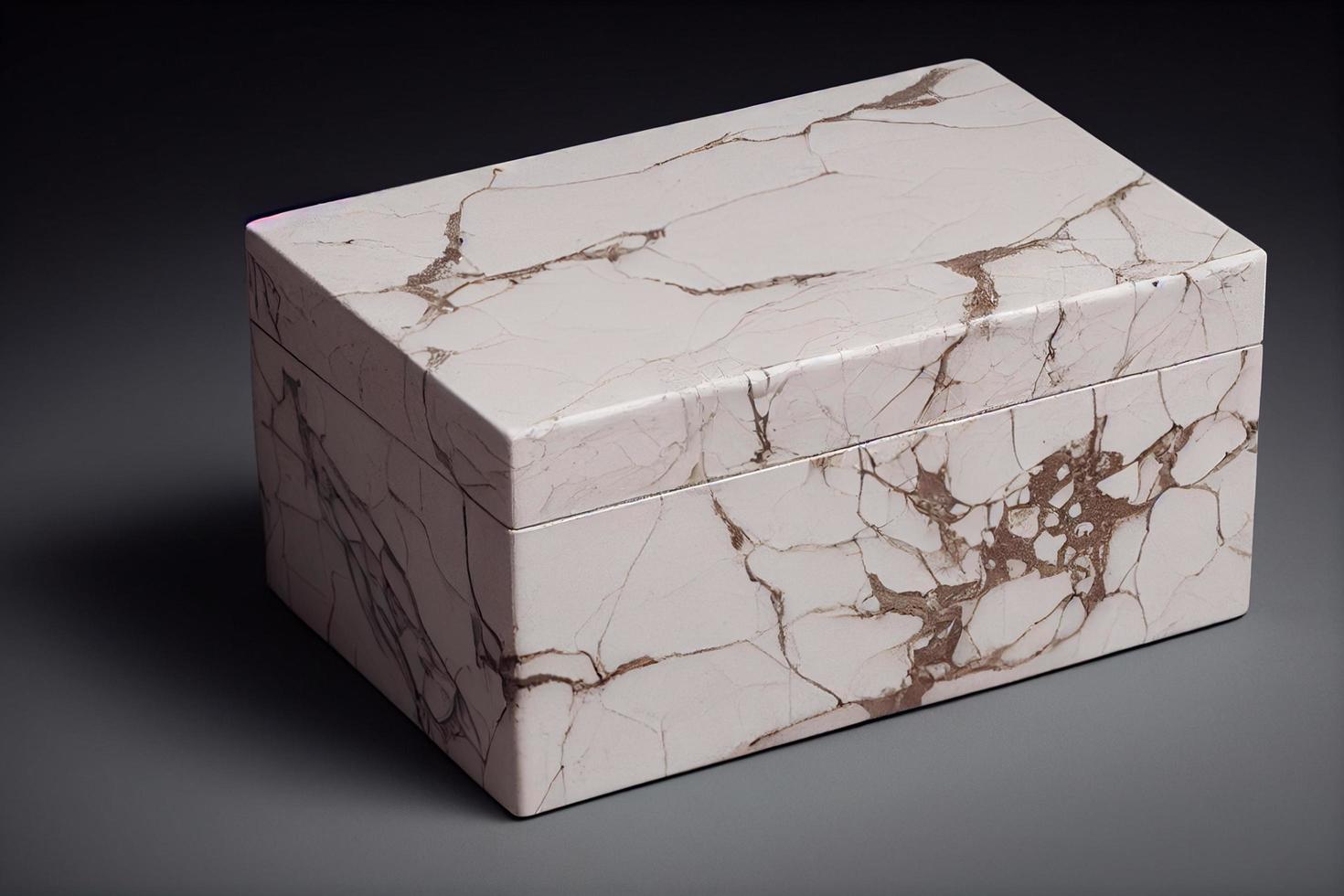 Natural marble box. Product presentation, mock up. photo