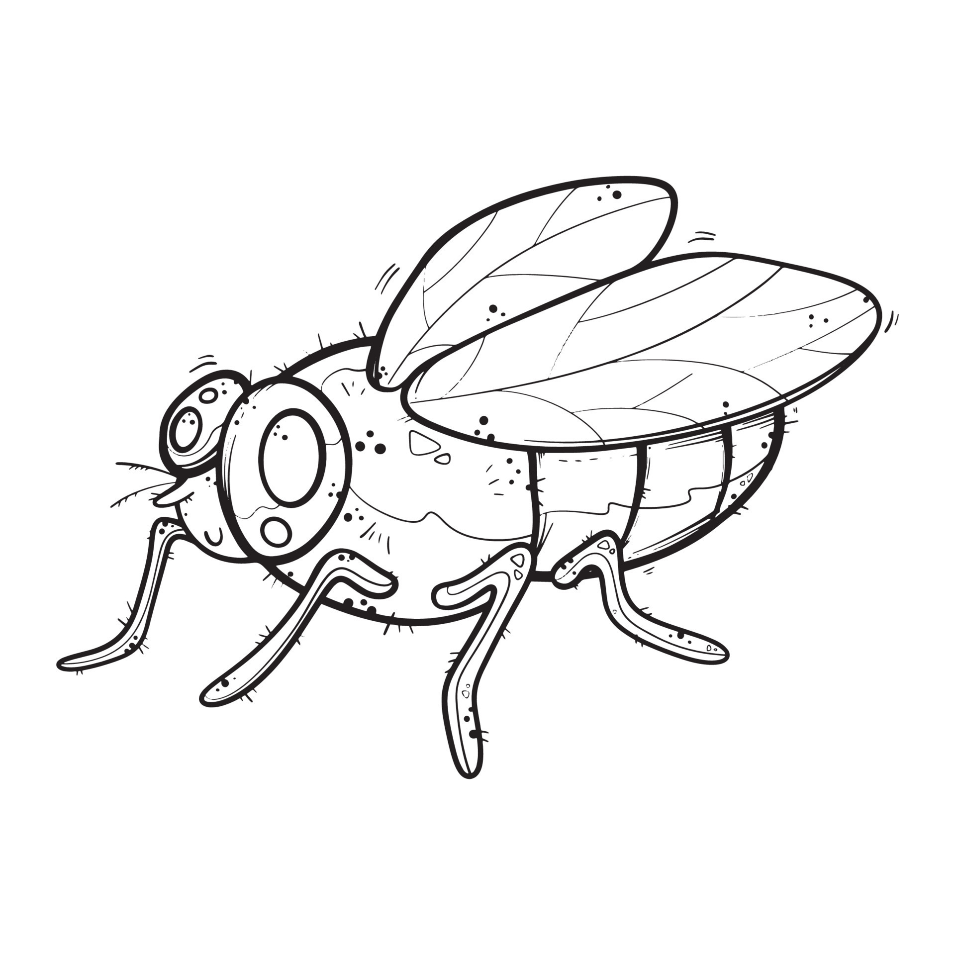 Cartoon flies illustration cute vector. Coloring pictures, clip art, icons  for decoration. 14939991 Vector Art at Vecteezy