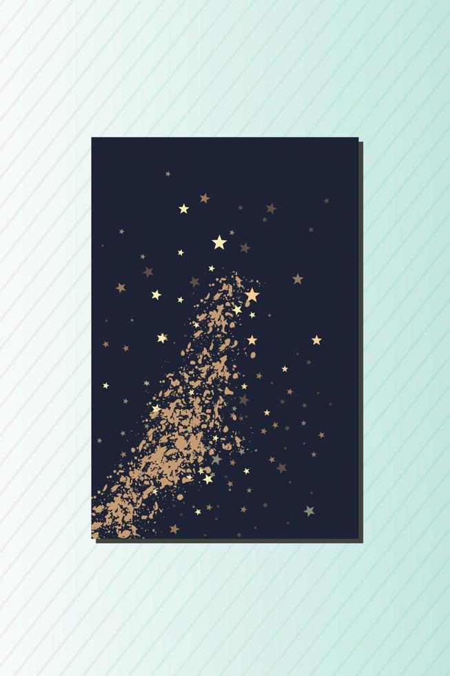 Star night sky galaxy abstract card design style background. vector