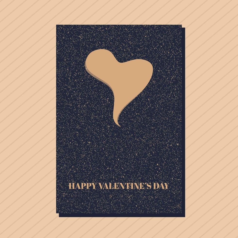 Happy Velentines day with heart shape starry night sky galaxy vertical love romantic card style. vector